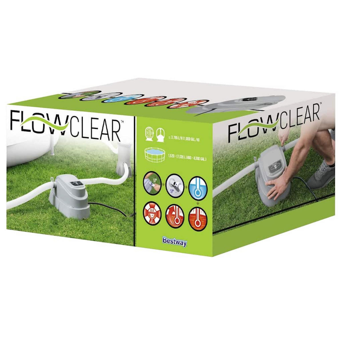 POOLHEIZUNG Bestway 58259 - Grau, Kunststoff (26.6/18.7/43.2cm) - Bestway