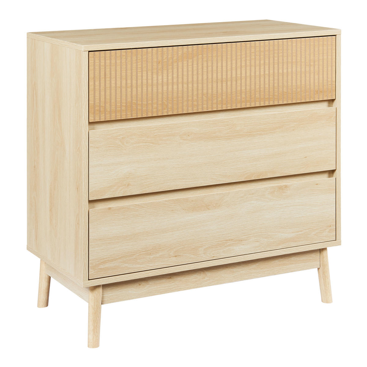 KOMMODE Landskrona - Eichefarben, Holz/Holzwerkstoff (80/79.5/40cm) - [en.casa]