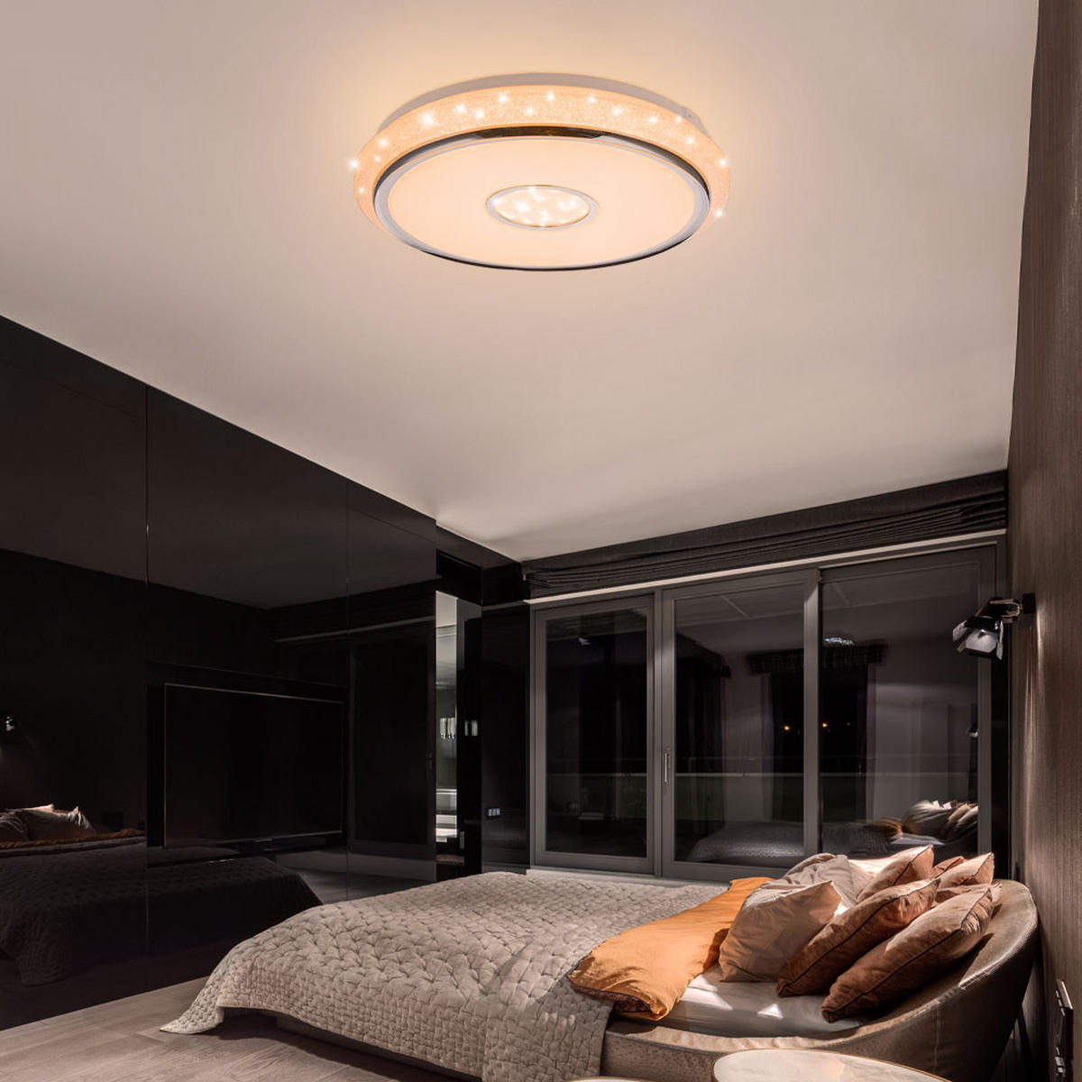 LED DECKENLEUCHTE DANI weiß Kristall - Weiß, Kunststoff (50/50/9.5cm)