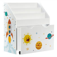 REGAL für Kinder mit Bücherregal - H70 cm - Weiß, Holzwerkstoff (29.5/70/62.5cm) - Calicosy