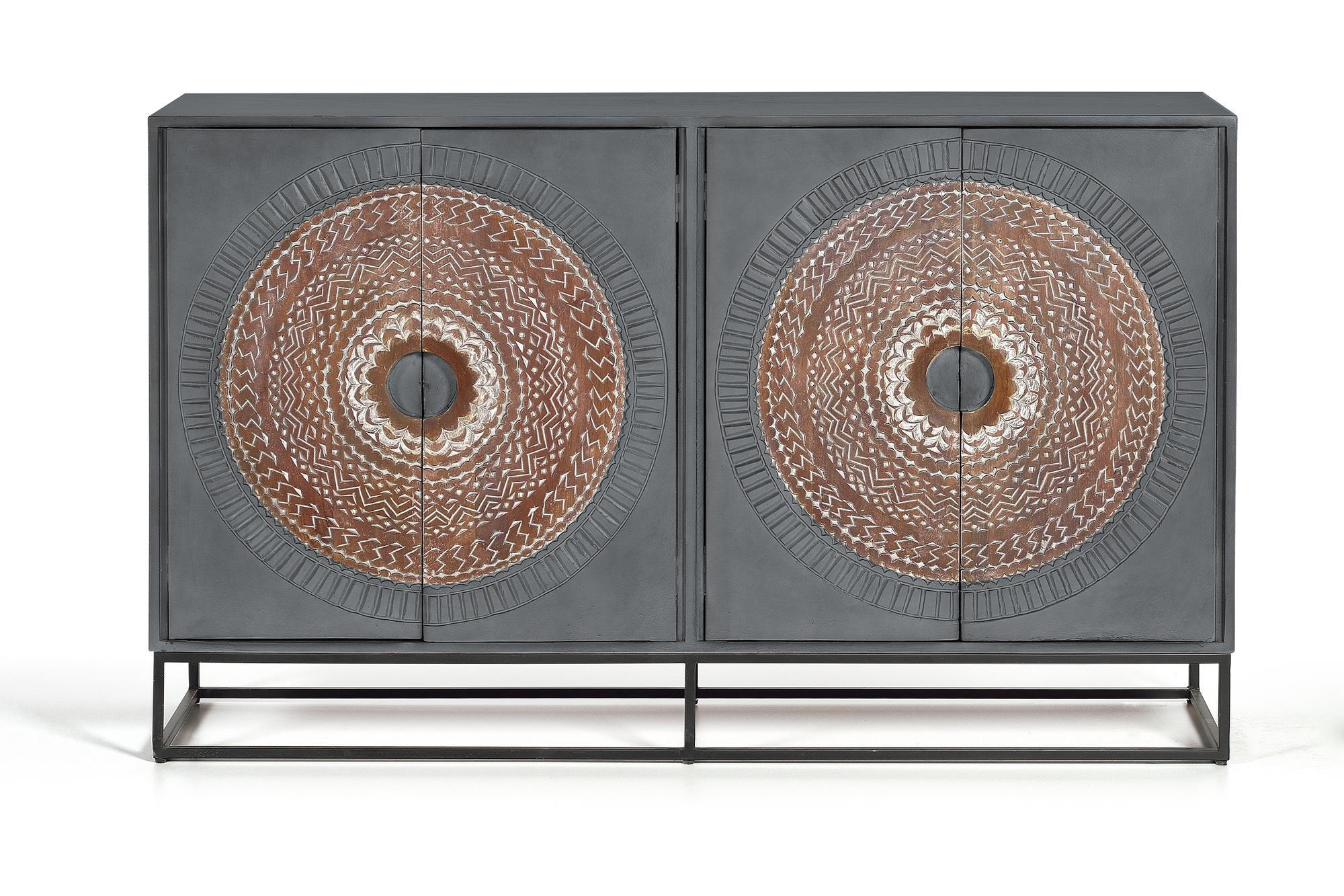 Giner y Colomer Sideboard Grau 40x91x150 cm