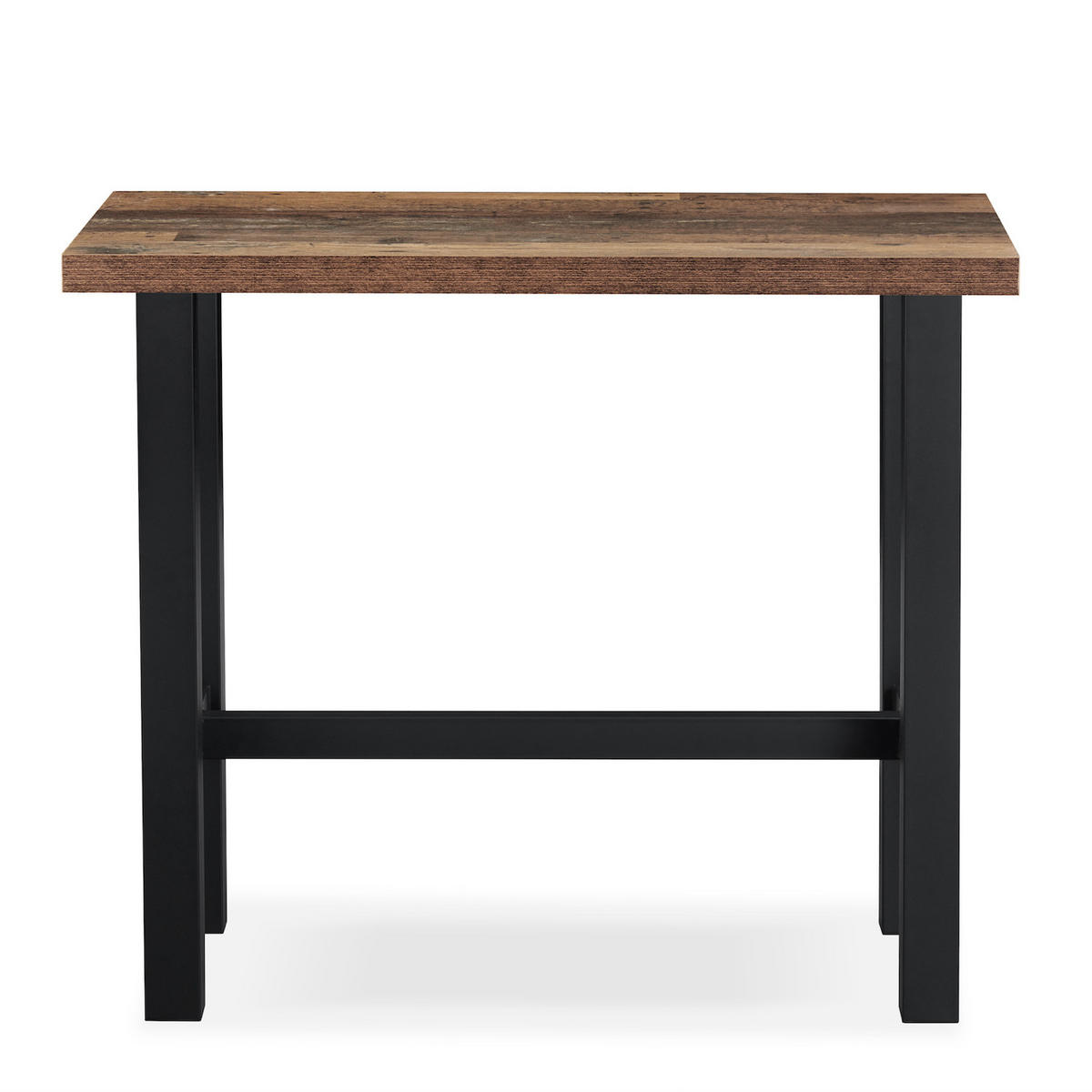 BARTISCH LOTTE 120/60/105 cm - Schwarz/Braun, Holzwerkstoff/Metall (60/120/105cm) - DUBI Möbel