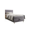 BOXBETT FLO 120x200 Itaka 50, mit Matratze H3, Bonell und Topper, Hellgrau - Hellgrau, Holz/Textil (120/200cm) - Bedante