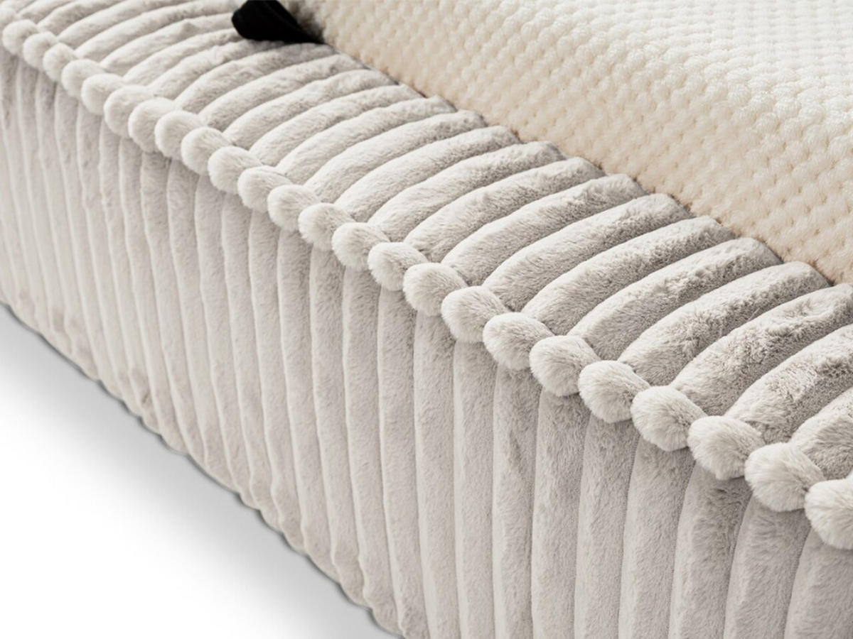 POLSTERBETT Lago 160x200 Hellgrau - Hellgrau, Textil (160/200cm) - Graingold