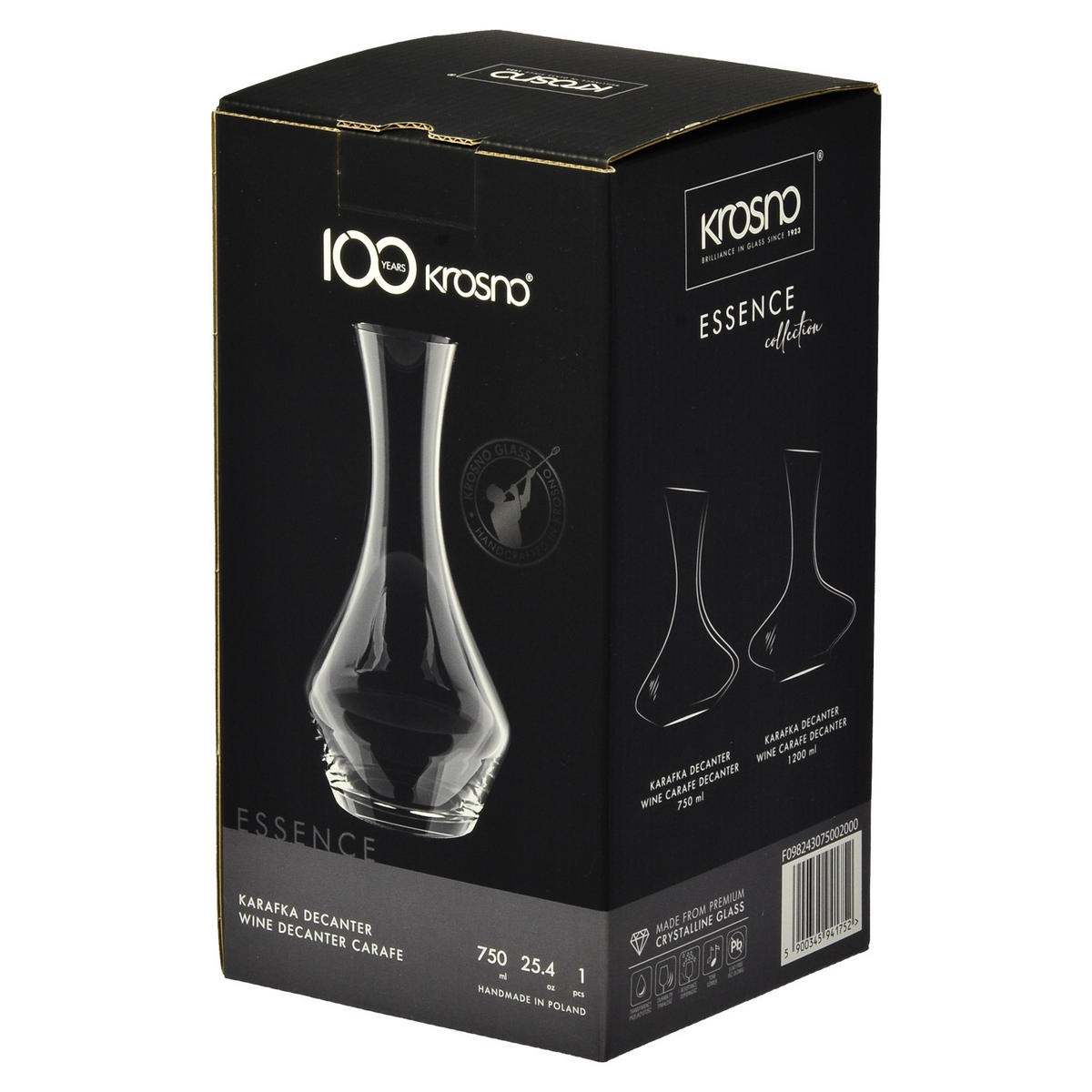 WEINDEKANTER, 1 Stk., 750 ml, Handgemacht - Transparent, Glas (0.75L) - Krosno Glass