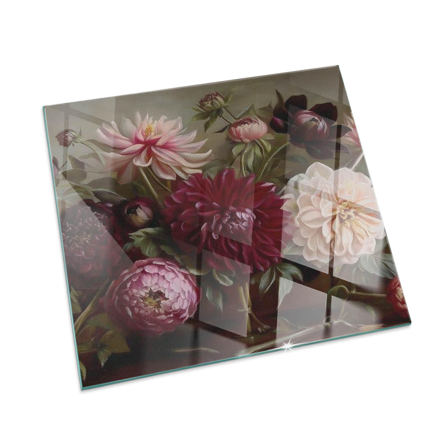 ArtPrintCave Glasplatte Weinrot 60x60x0.4 cm
