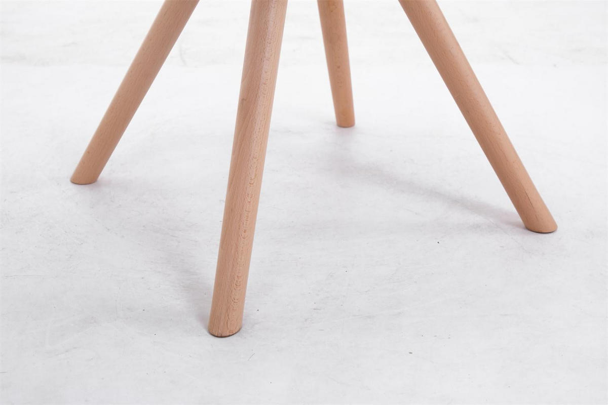 STUHL Stoff creme - Eukalyptusholzfarben/Creme, Holz/Textil (48/84/56cm) - CLP
