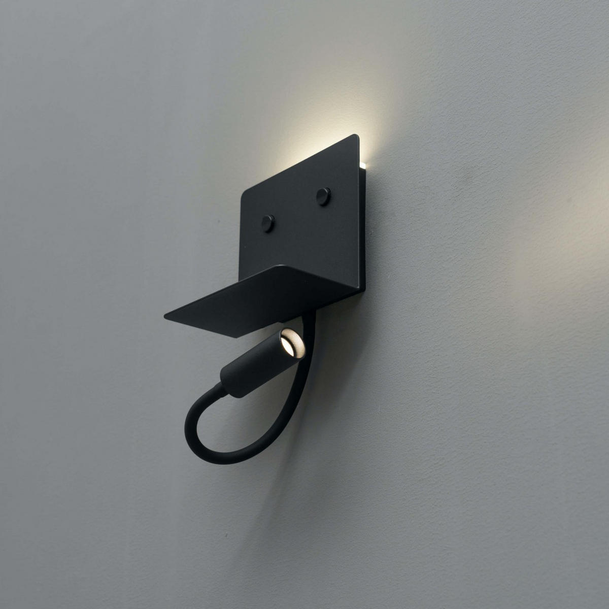 WANDLEUCHTE Viola, Schwarz, 16cm, Dimmbar - Schwarz, Metall (10/14/16cm) - KOSILUM