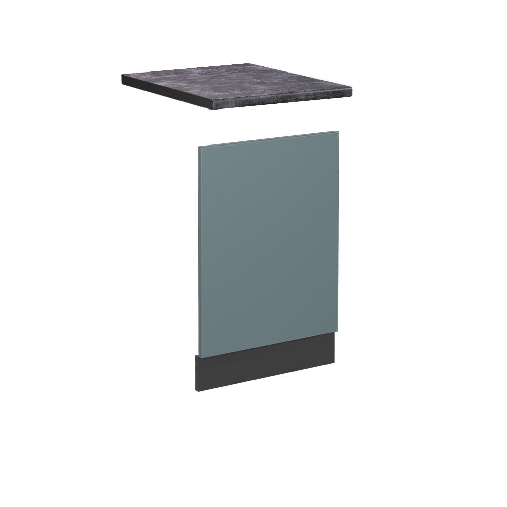 FRONTBLENDE R-Line Blau-Grau 45 cm, AP Anthrazit - Anthrazit/Blaugrau, Holzwerkstoff (45/57.2/1.6cm) - Vicco