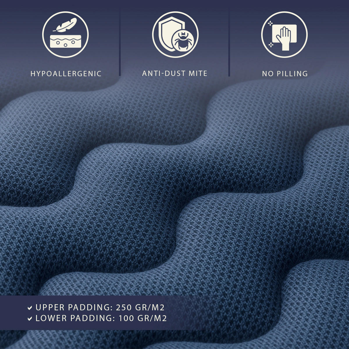 MATRATZE 120 x 200 cm (1,5 Pl.) Waterfoam H20 cm Mittelhart - Weiß, Textil (120/200cm) - The White Stone