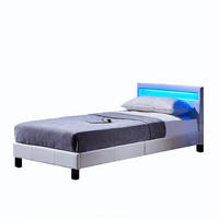 LED BETT ASTRO - Weiß, 90 x 200 cm - Weiß, Kunststoff - Home Deluxe