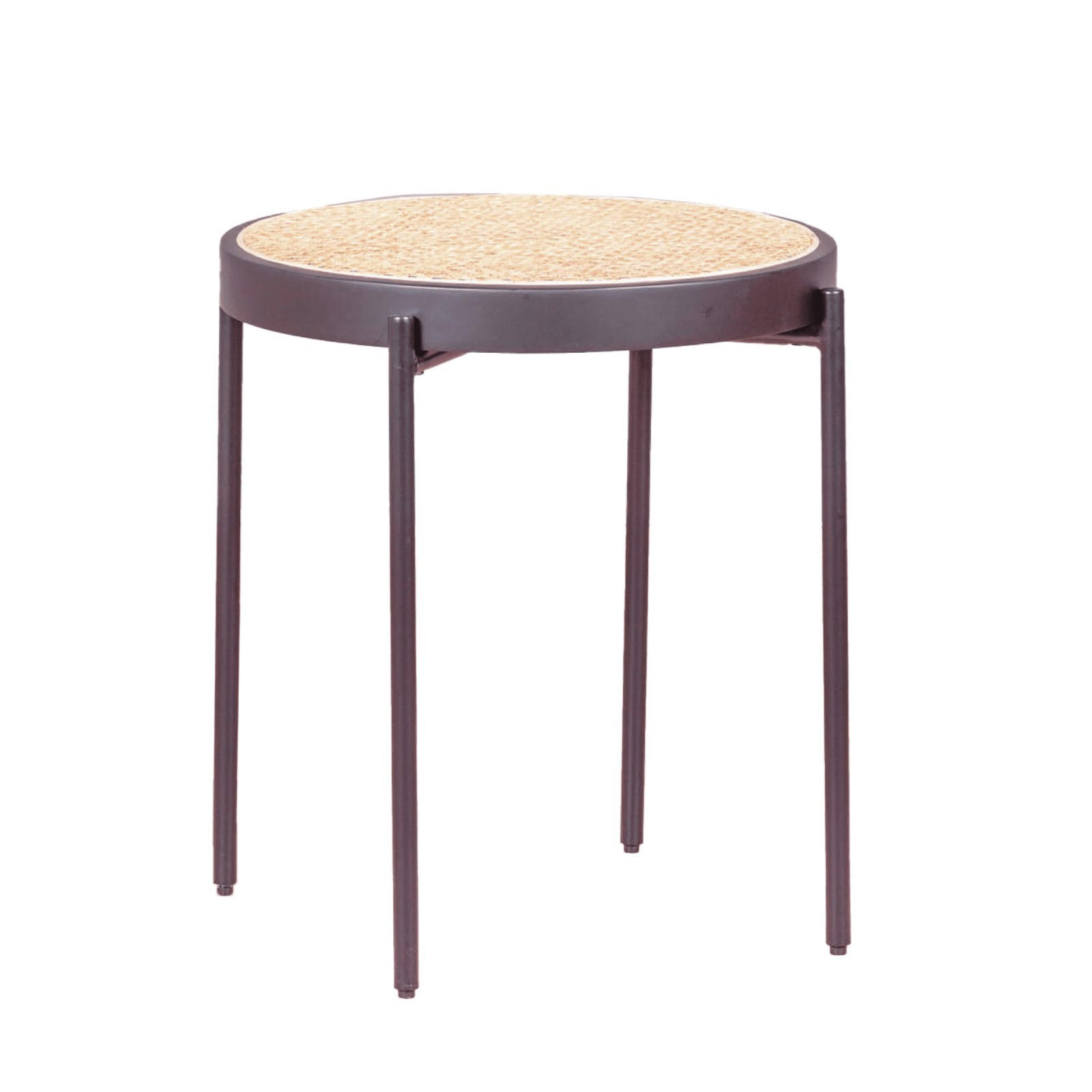 BEISTELLTISCH Rund Schwarz 50/50/52 cm - Schwarz, Naturmaterialien (50/50/52cm) - Nest Dream