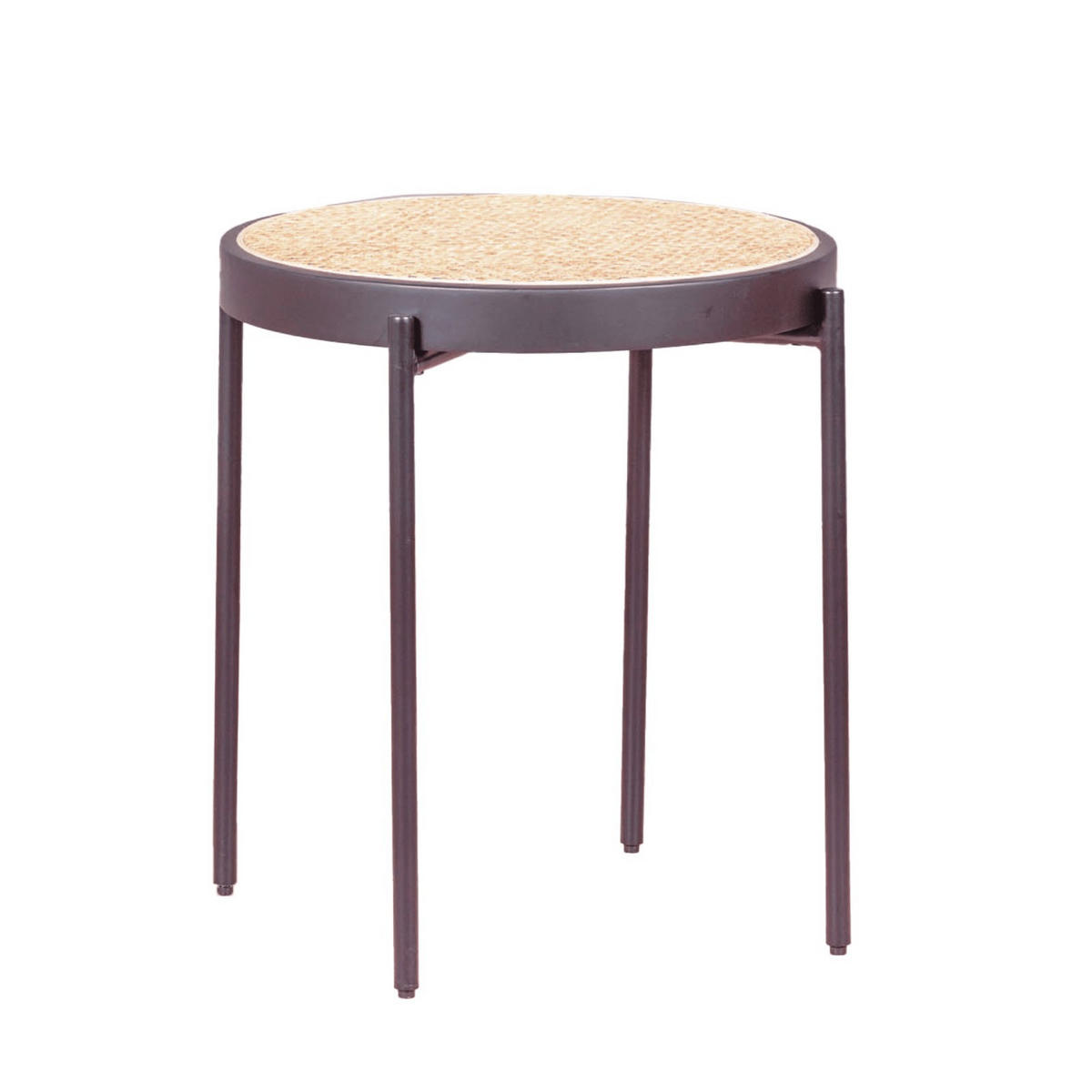 BEISTELLTISCH Rund Schwarz 50/50/52 cm - Schwarz, Naturmaterialien (50/50/52cm) - Nest Dream