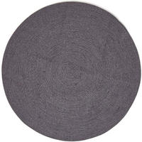 TEPPICH Melange geflochten rund 200 cm - Schwarz, Textil (200/200cm) - Homescapes
