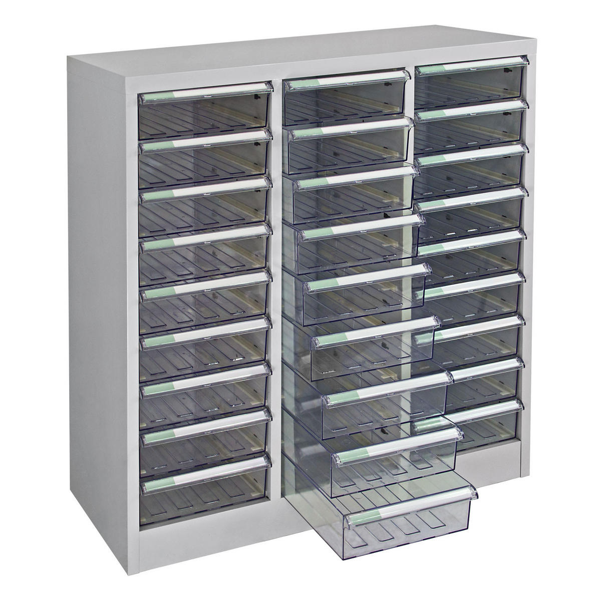 SCHUBLADENCONTAINER Kobra mit 27 Schubladen 88x80x35cm Lichtgrau - Grau, Kunststoff/Metall (80/88/35cm) - PROREGAL