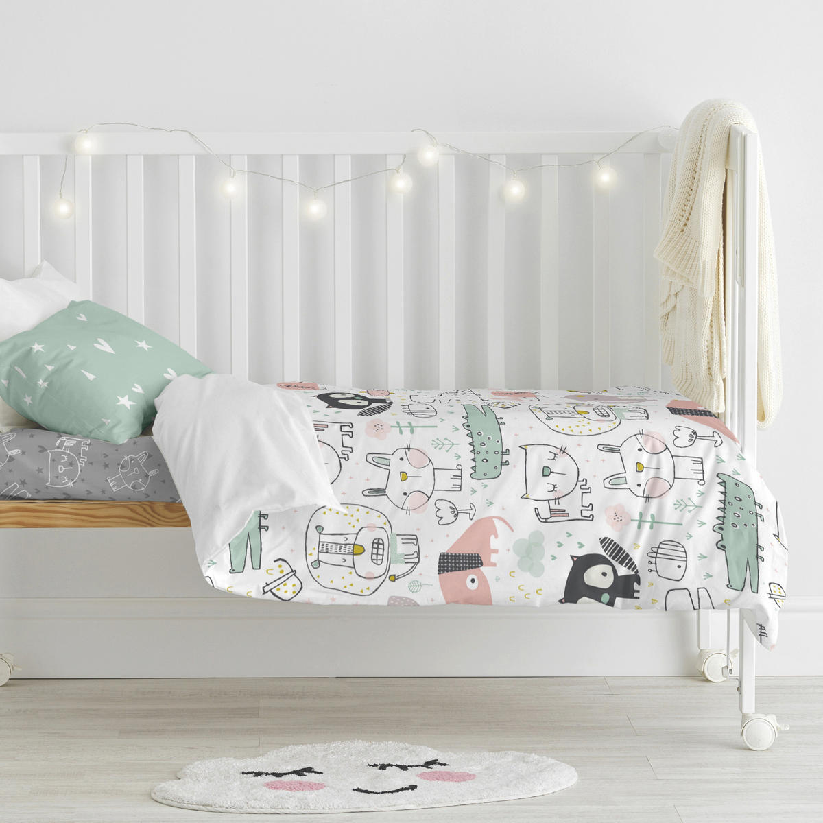 BETTBEZUG 2er-Set teiliges best buddies 100x120 cm (kinderbett) mehrfarbig - Multicolor, Textil (100/120cm) - Happy Friday