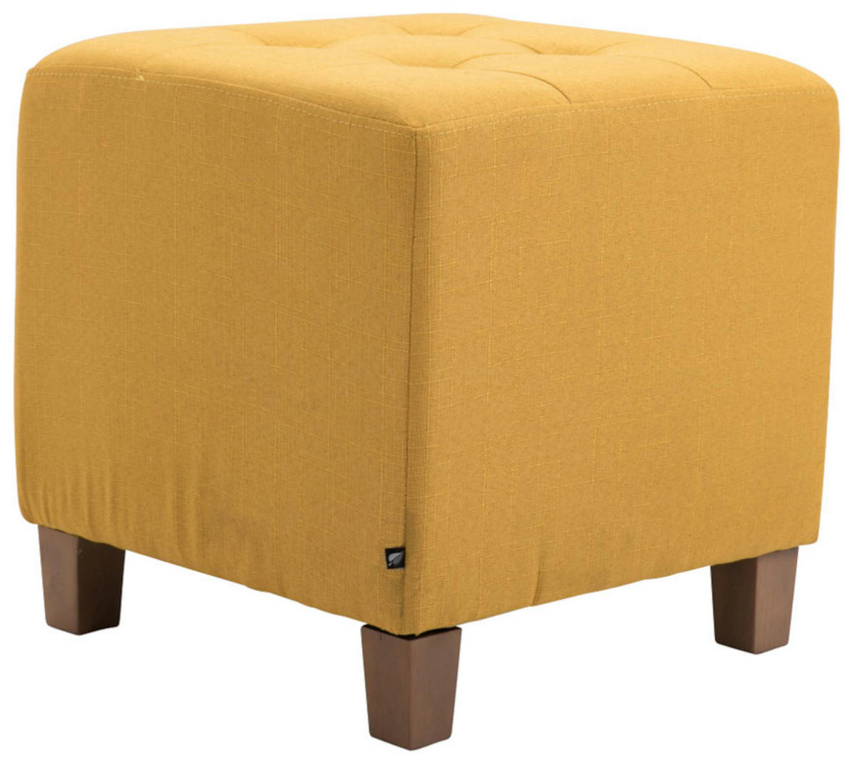 SITZWÜRFEL 2er Set Stoff gelb - Gelb, Holz/Textil (45/46/45cm) - CLP