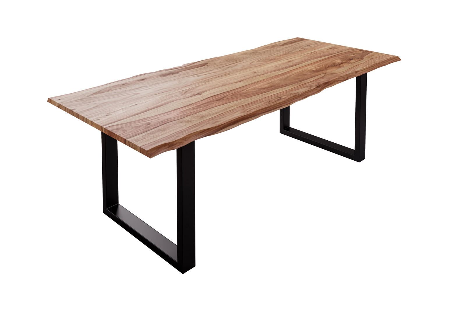 ESSTISCH MAILAND - Beige/Schwarz, Holz/Metall (100/220/77cm) - SAM