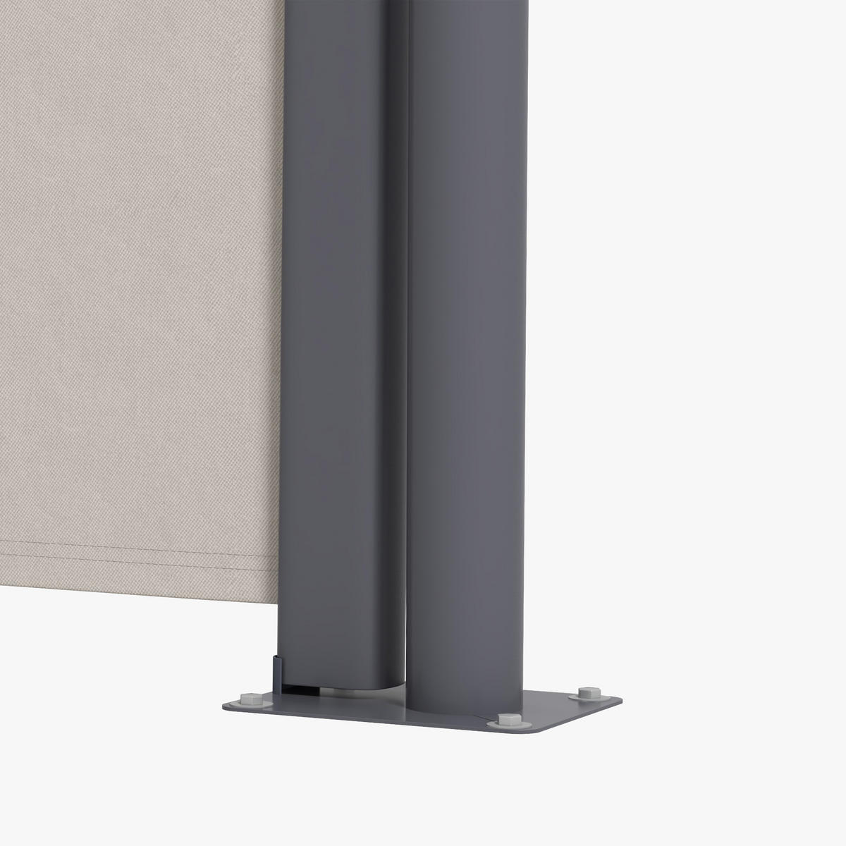 SEITENMARKISE 300x100 cm hellgrau - Hellgrau, Metall (300/100/3.5cm) - Fortuna Lai