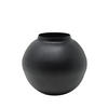 VASE Soyah aus Eisen in Schwarz Ø14,5/13,5 cm - Schwarz, Metall (13.5cm) - LaLe Living