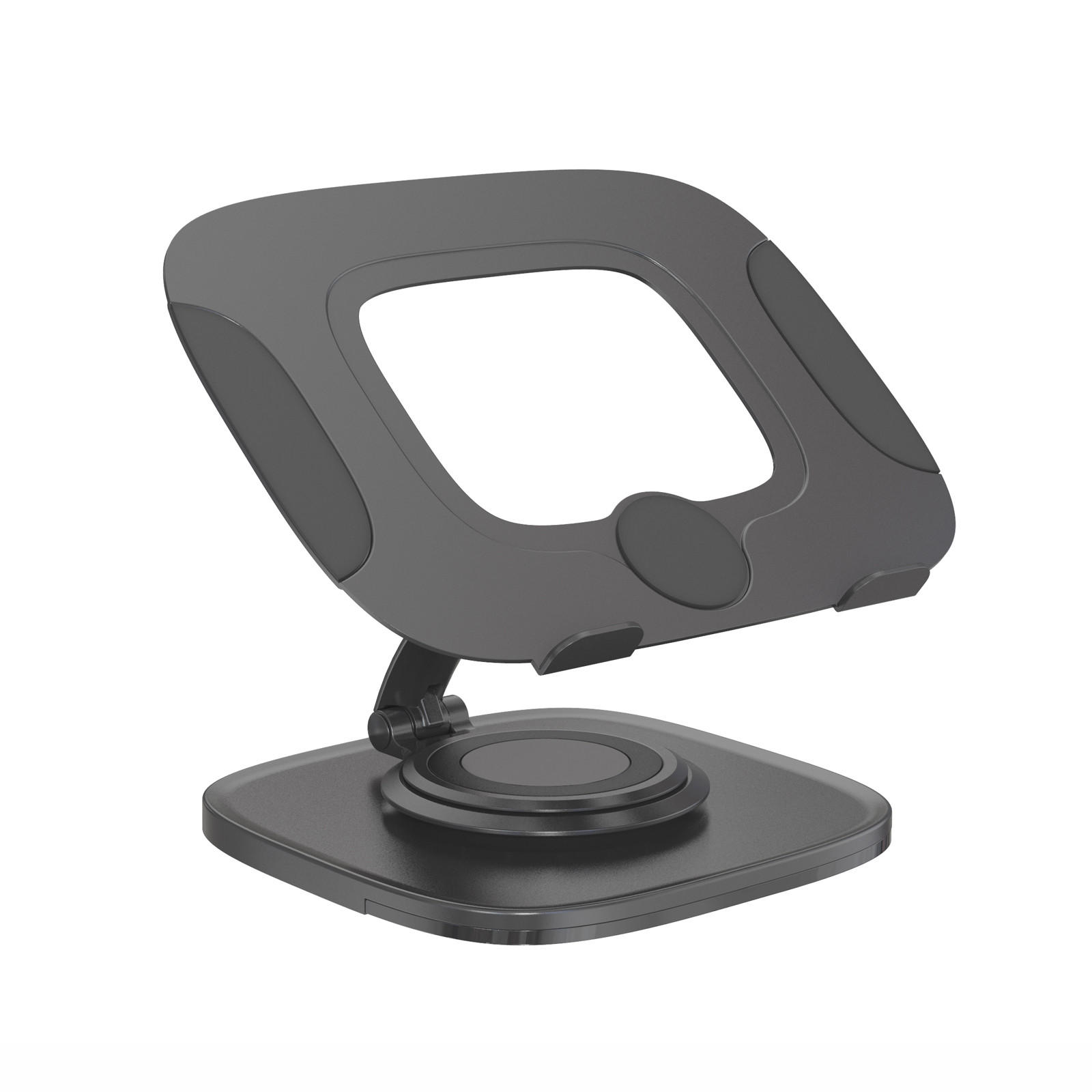LAPTOPHALTERUNG Iksan Aluminium - Schwarz, Metall (20/26.5/22.5cm) - SVITA