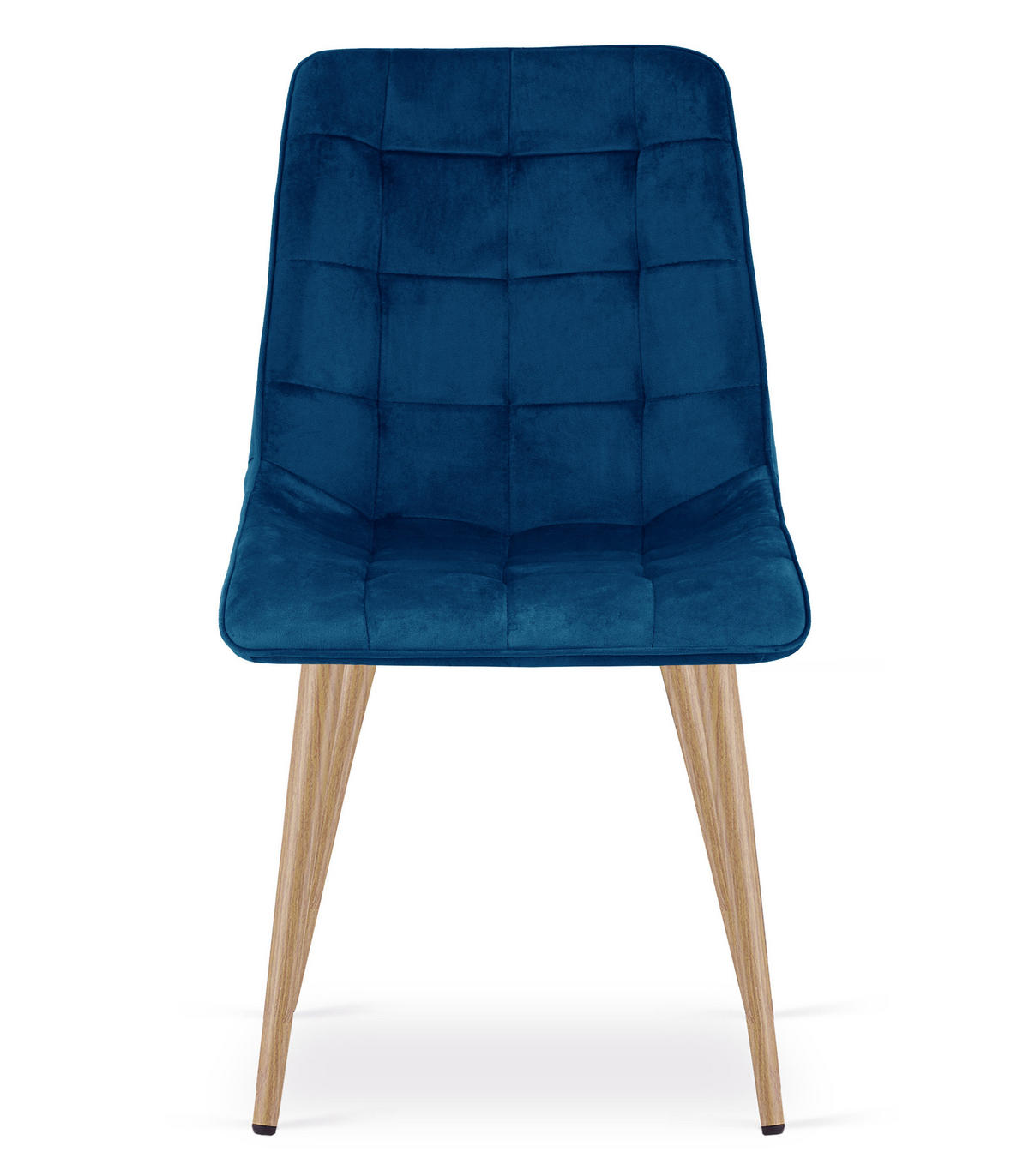 STUHL Granat 49x60 cm SPLIT Samtbezug - Blau, Metall (49/56/60cm)