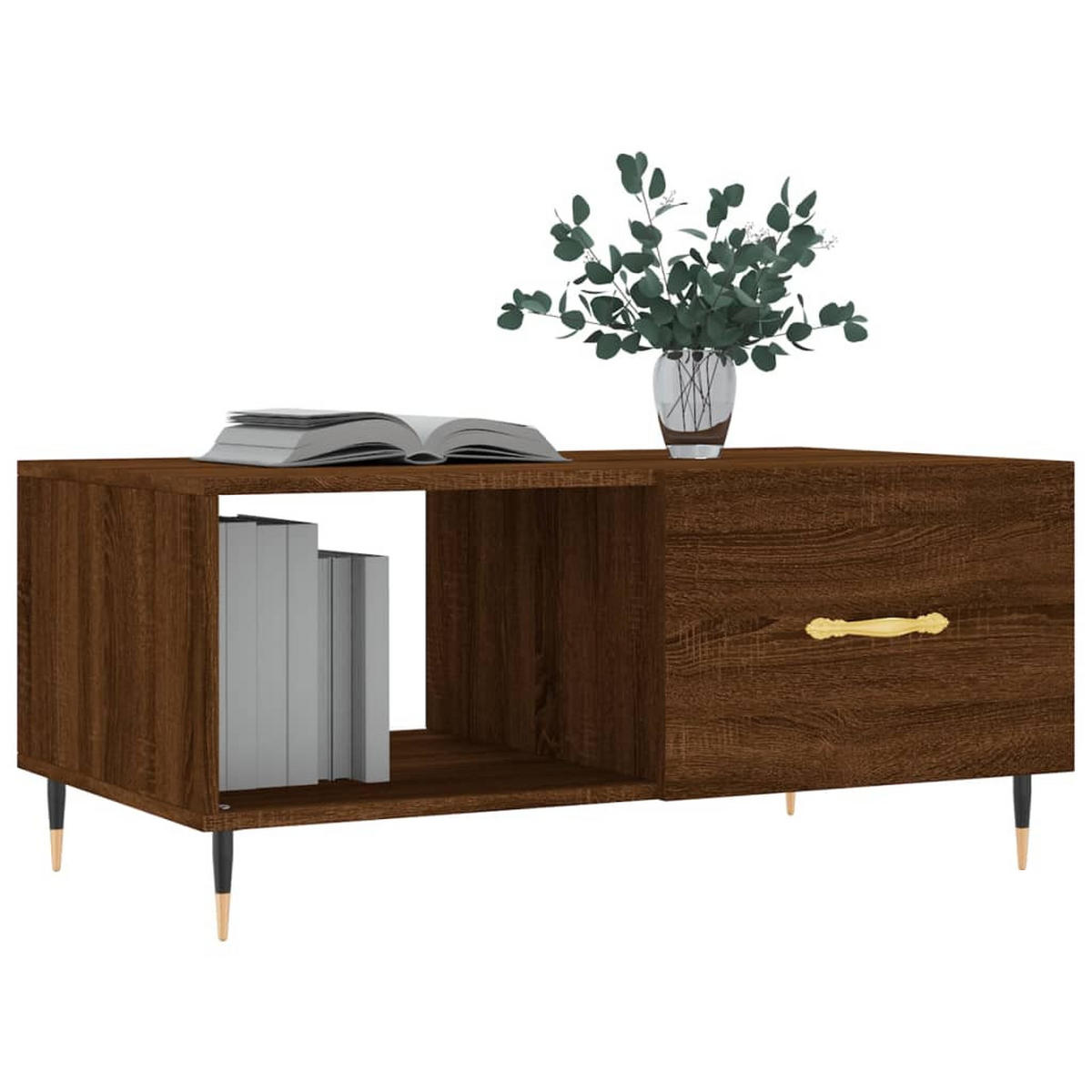 COUCHTISCH Braun Eichen-Optik 90x50x40 cm Holzwerkstoff - Braun, Holzwerkstoff (50/90/40cm) - furnicato