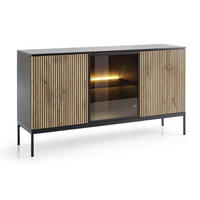 SIDEBOARD Weiß K154 Mit LED-Beleuchtung - Multicolor, Holzwerkstoff (154/83/39cm) - Sepro Meble