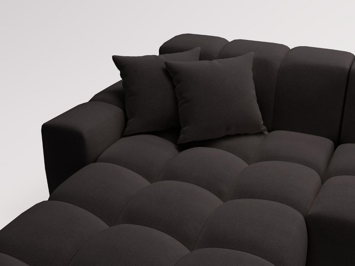 ECKSOFA Loopo Schwarz Links - Schwarz, Holz/Textil (265/180cm) - Graingold