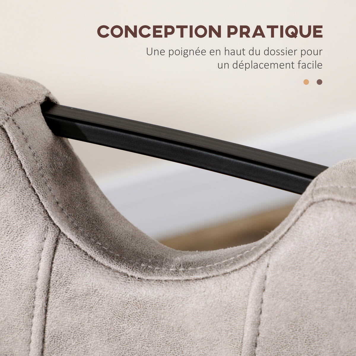 ESSZIMMERSTÜHLE 4er-Set DE-13200 Mikrofaser Grau - Braun, Metall (58.5/99.5/43cm) - ComfortXL