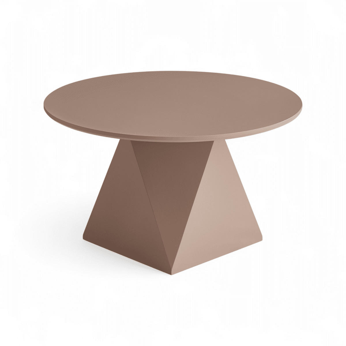 COUCHTISCH rund Mocha Mousse 80/80/45 cm - Hellbraun/Rotbraun, Holzwerkstoff (80/80/45cm) - Furnhouse