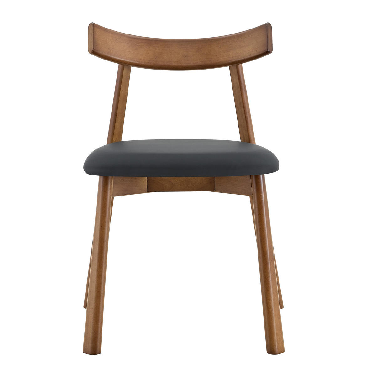 STUHL-SET DE-36709 2 Stück mit Holzgestell und gepolsterter Sitzfläche Schwarz - Schwarz, Holzwerkstoff (49/77.5/50cm) - ComfortXL