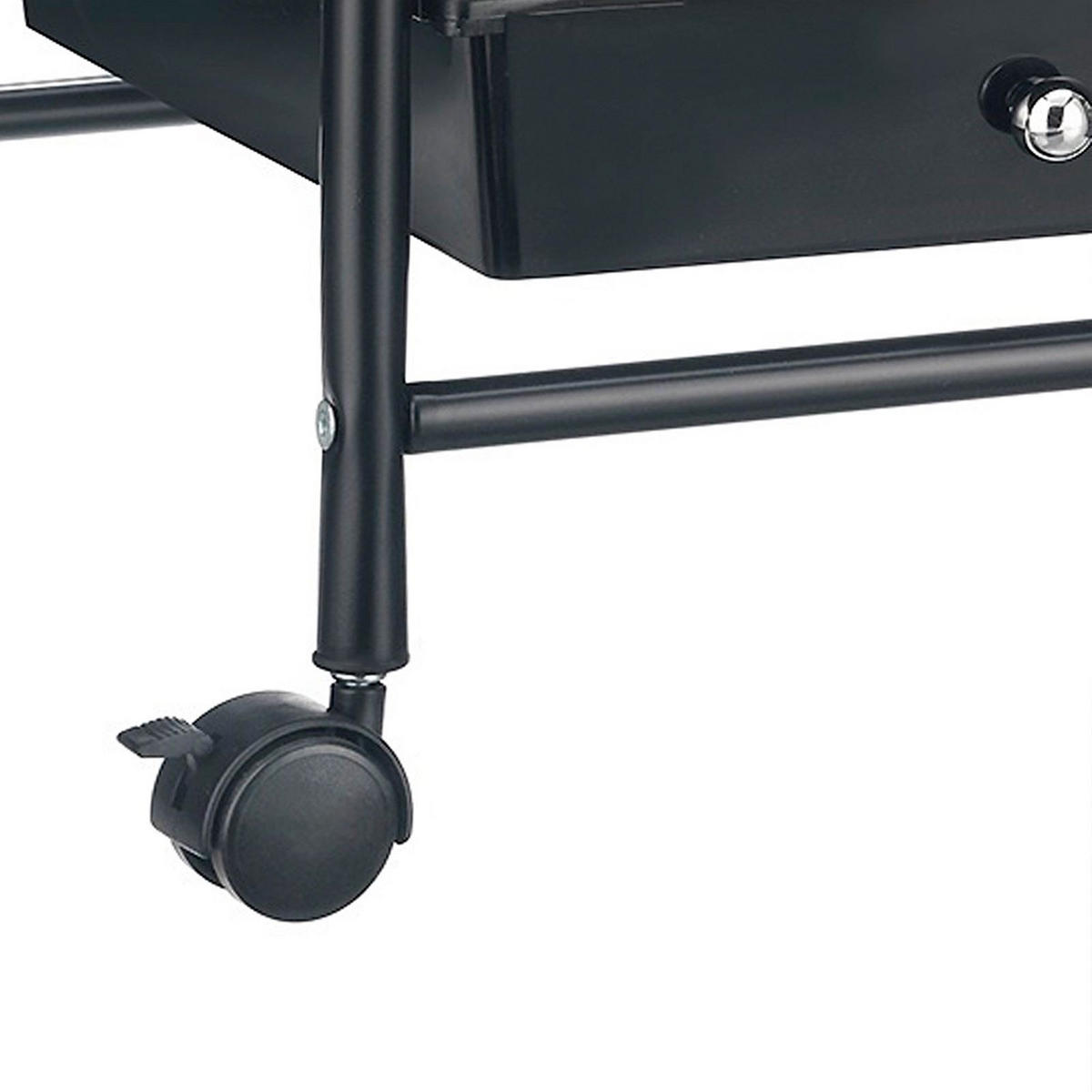 BADROLLWAGEN MARITA - Schwarz, Kunststoff/Metall (63/97/39cm) - IDIMEX
