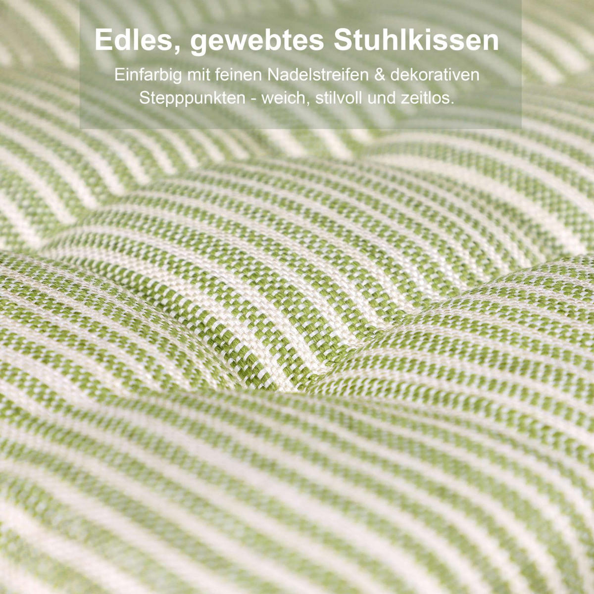 SITZKISSEN FRESHSTRIPE - Grün, Textil (40/40/5cm) - Tom Tailor