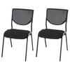 BESUCHERSTUHL Schwarz 2er-Set - Schwarz, Textil (49/83/58cm) - MCW