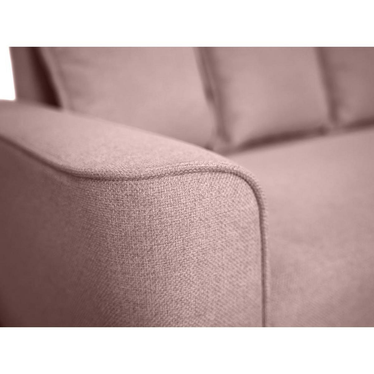 ECKSCHLAFSOFA Willow rosa - Rosa, Textil (225/150cm) - Beautysofa