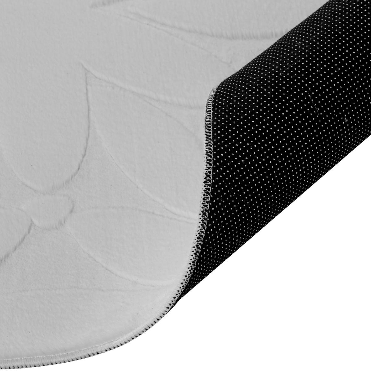 TEPPICH Hellgrau 160/160 cm Hood - Hellgrau/Grau, Textil (160/160cm) - Beliani