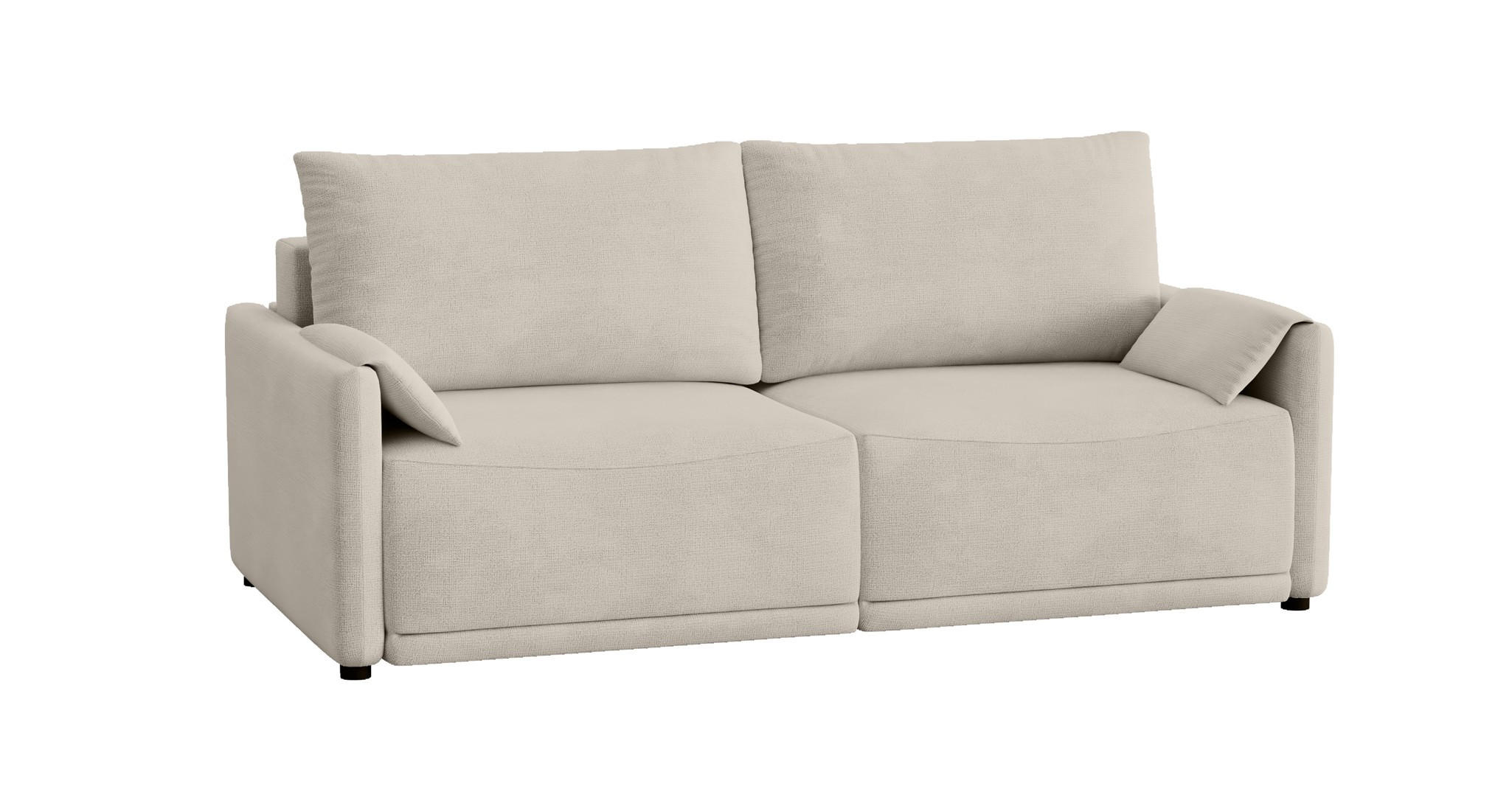 SCHLAFSOFA Mirena - Beige, Holzwerkstoff/Textil (215/100/112cm) - Fun Möbel