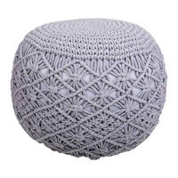 POUF aus Baumwolle, grau, 45x40cm - Grau, Textil (45/40/45cm) - Wanderlust