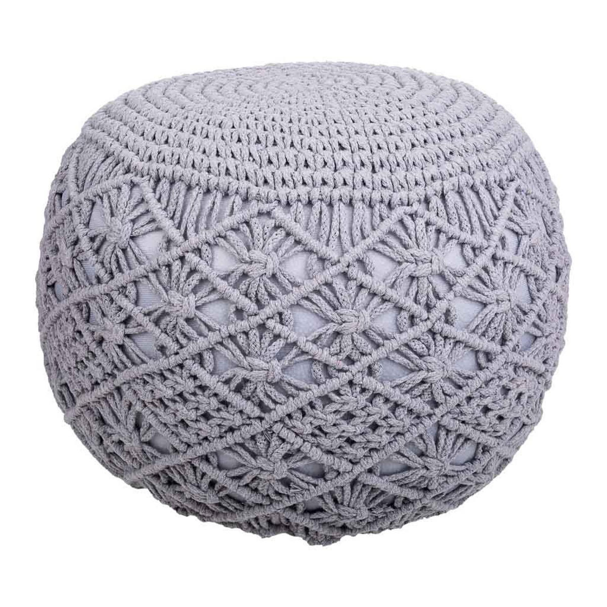 POUF aus Baumwolle, grau, 45x40cm - Grau, Textil (45/40/45cm) - Wanderlust
