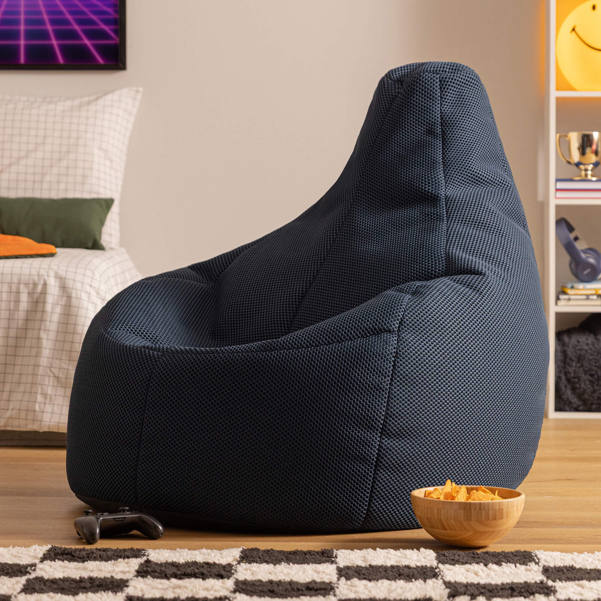 SITZSACK Dalton Techmesh Gaming XXL - Dunkelblau, Textil (94/85/92cm) - icon