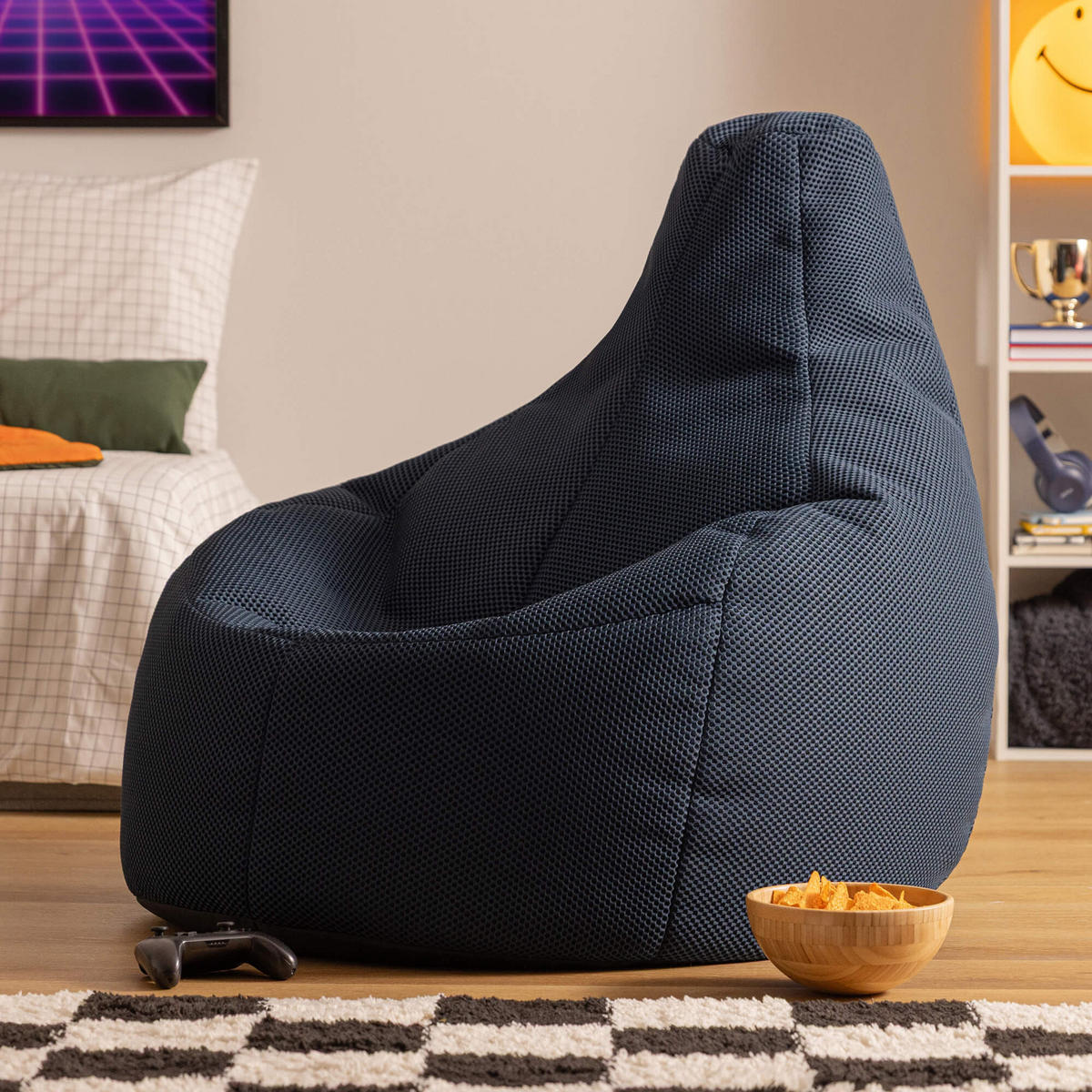 SITZSACK Dalton Techmesh Gaming XXL - Dunkelblau, Textil (94/85/92cm) - icon