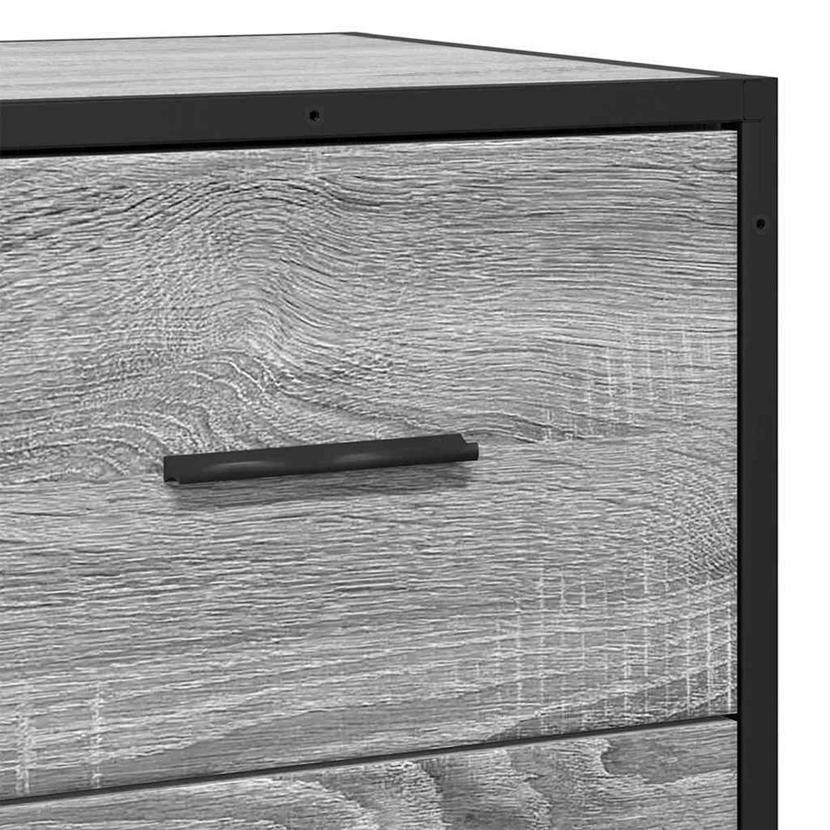 KOMMODE Sopi für Wohnzimmer Grau Sonoma 68x35x76 cm - Grau, Holz (68/76/35cm) - DELUKE