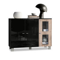 SIDEBOARD Denjo Tür in Eiche Nordic - Silbereichenfarben, Holzwerkstoff (107/81/35cm) - Vladon