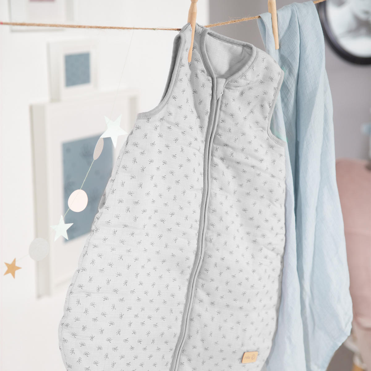 BABYSCHLAFSACK Lil Planet 90 cm grau - Hellgrau, Textil (50/90cm) - Roba