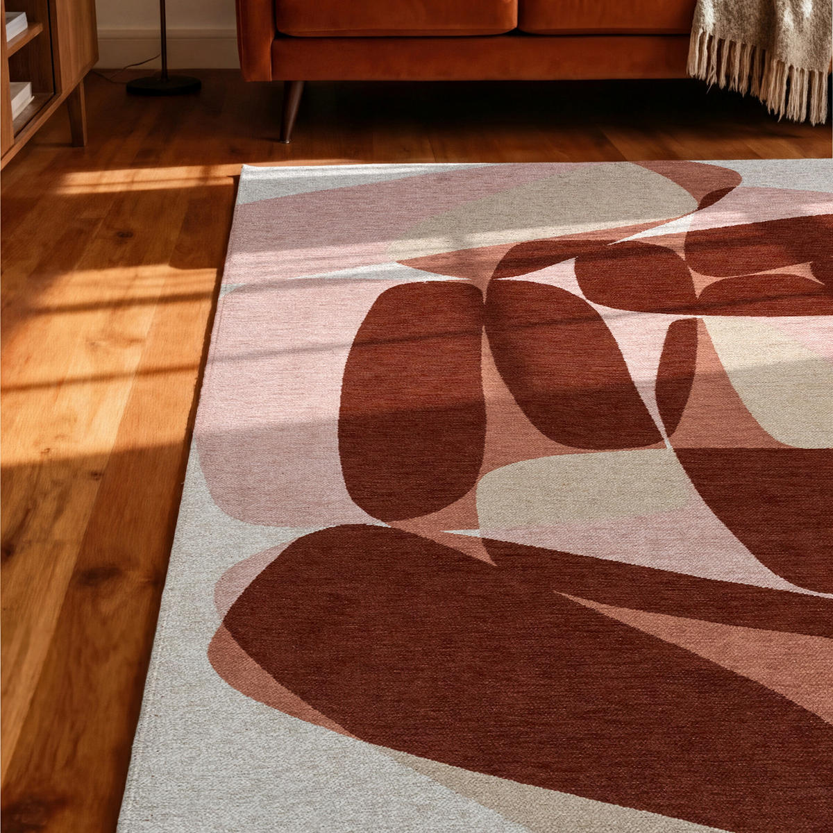 PREPROGA Stones Cherry Mocha 100/140 cm - pink, umetna masa/tekstil (100/140cm) - Louis De Poortere