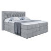 BOXSPRINGBETT NOEL KING - 120 x 200 - H3/H4 - Grau - Grau, Holzwerkstoff (120/200cm) - ALTDECOR