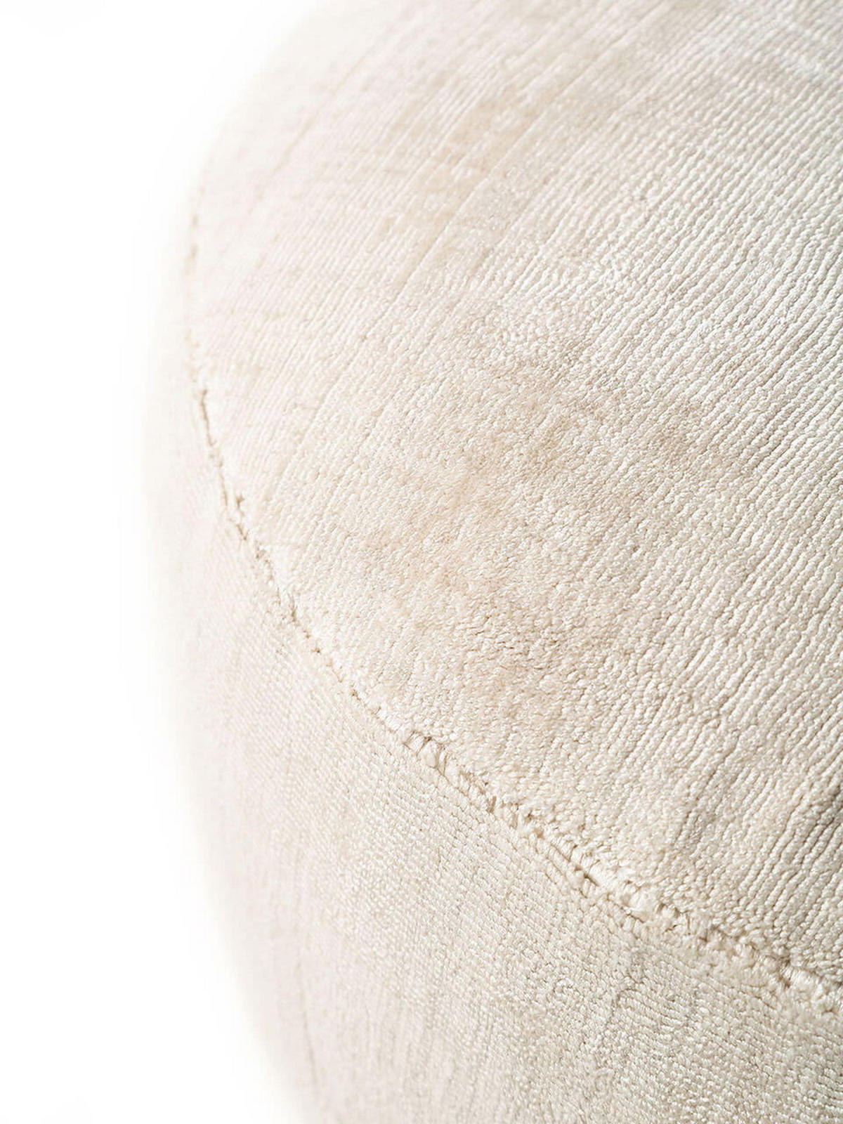 POUF Nova Cream 55x55x30 cm - Beige, Textil (55/30/55cm) - KUNSTLOFT