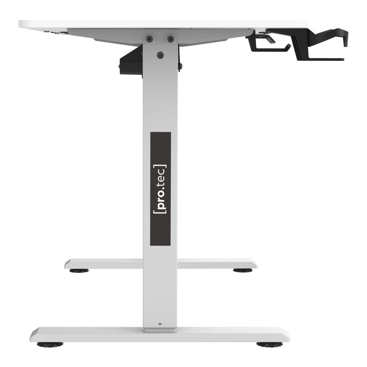 COMPUTERTISCH Stryn - Schwarz/Weiß, Metall (60/120/117cm) - pro.tec