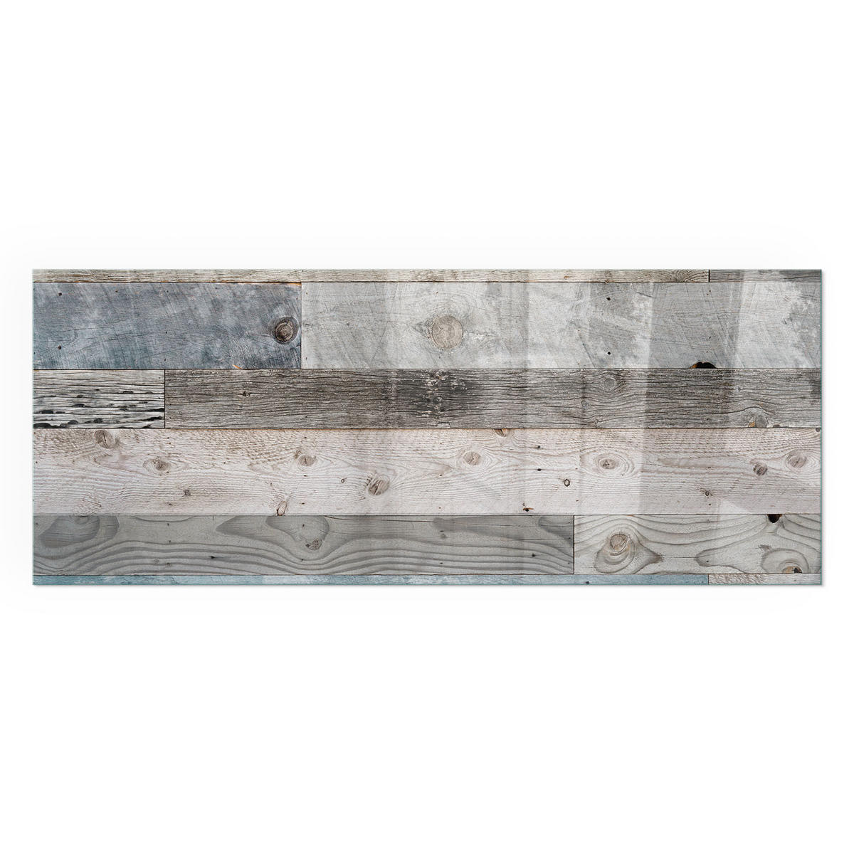 GLASPLATTE für Kamin 125x50 cm - Grau, Glas (125/50/0.4cm) - TULUP